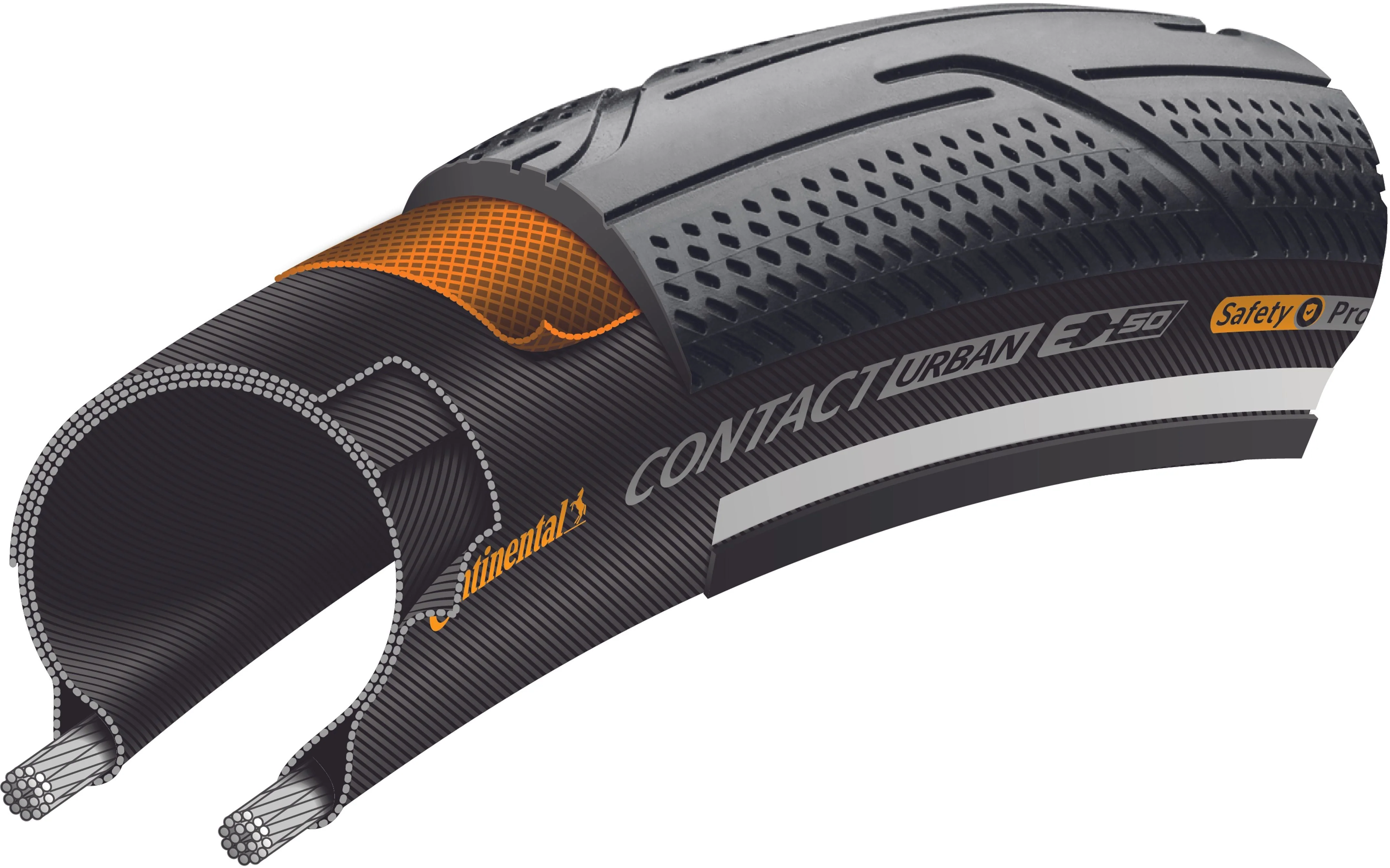 Continental Contact Urban Drahtreifen 27.5x1.60" Reflex E-50 SafetyPro schwarz - Image 3