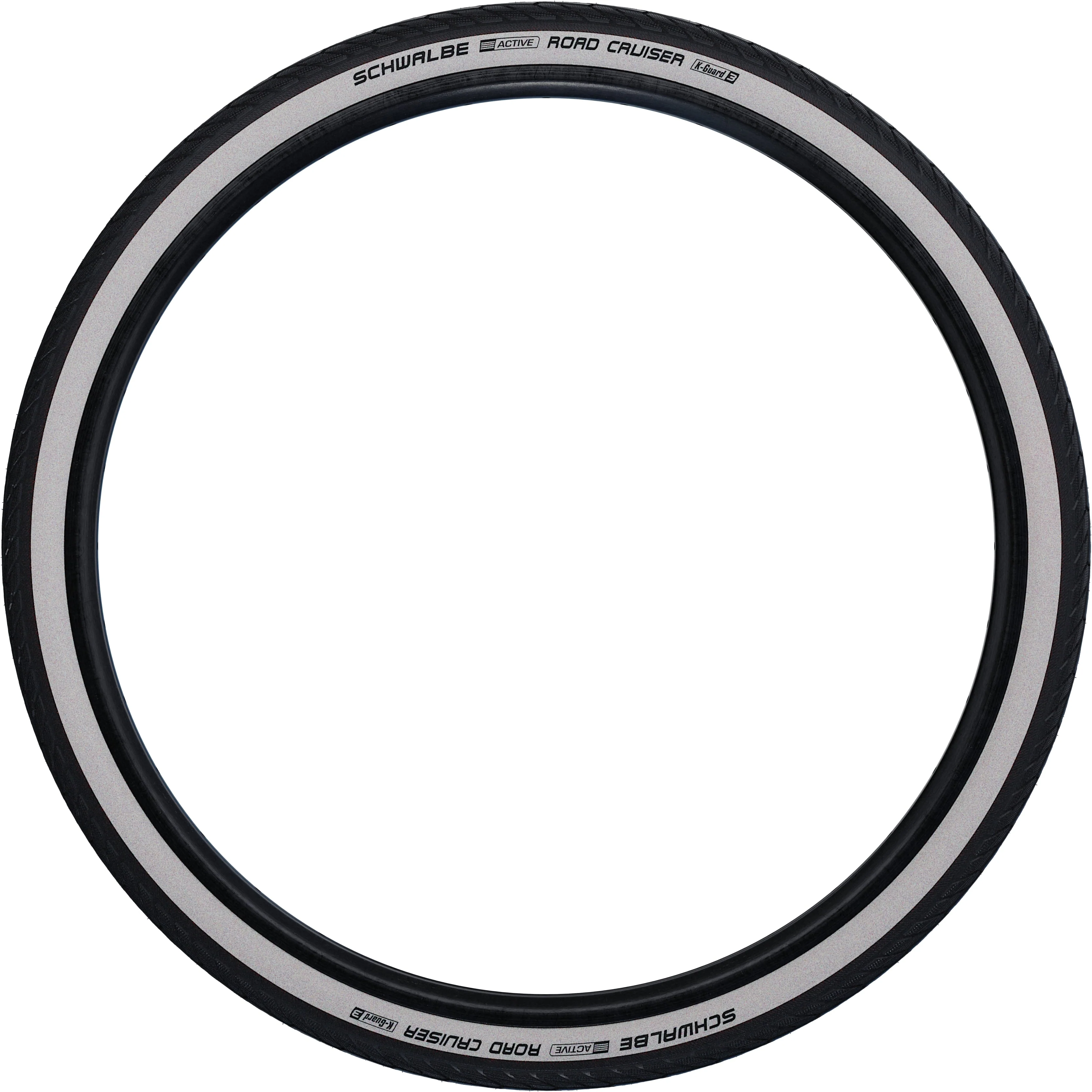 Schwalbe Road Cruiser Drahtreifen 20x1.75" K-Guard Active schwarz/weiß - Image 3